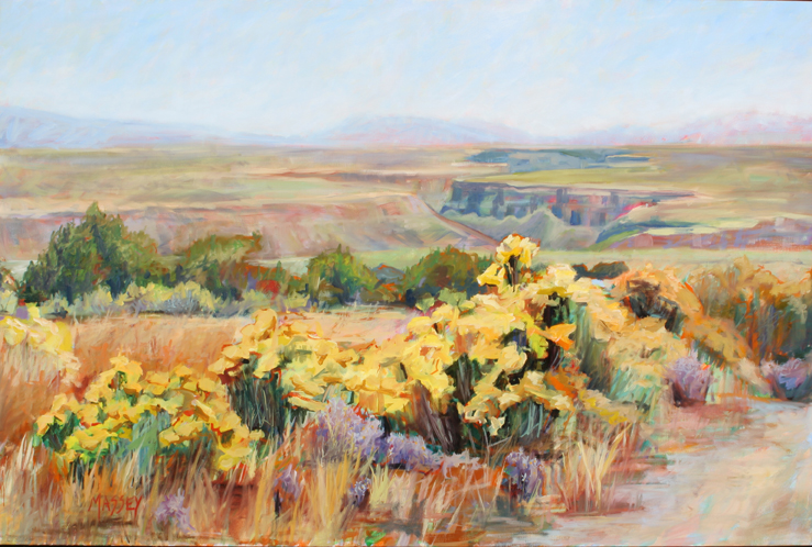 Desert Bloom, 24" x 36", oil on canvas