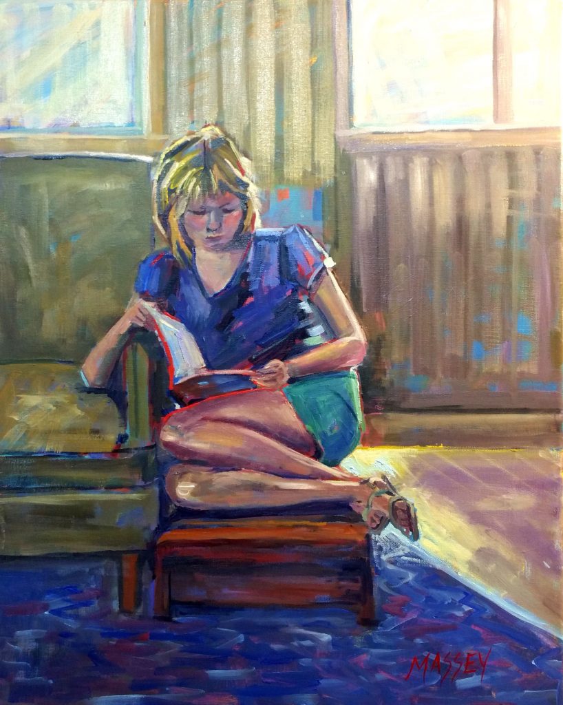 The Student, 16" x 20", oil on canvas