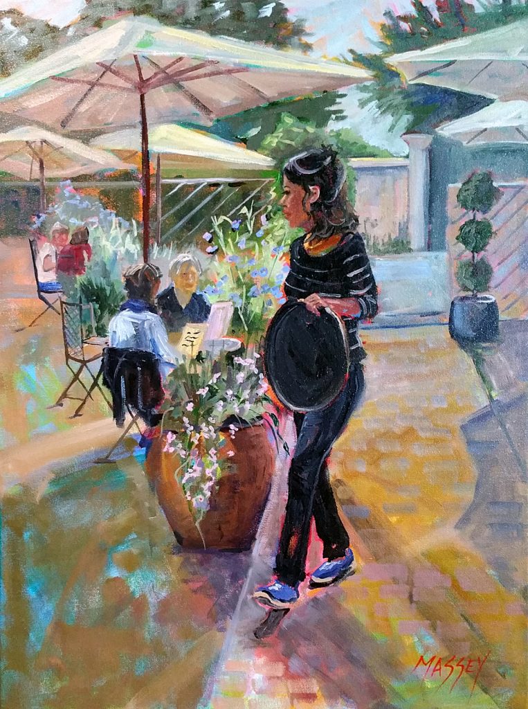 The Waitress, 18" x 24", oil on canvas