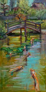 Summer Zen, plein air, 30" x 15", oil on canvas Winner of Peoples' Choice Award at the Los Gatos Plein Air 2019 and SOLD