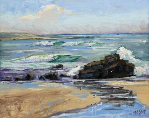 Whispers of Summer, plein air, 16 by 20 inches, oil Juried into the Huse & Skelly Gallery's Just Plein Summer Show.