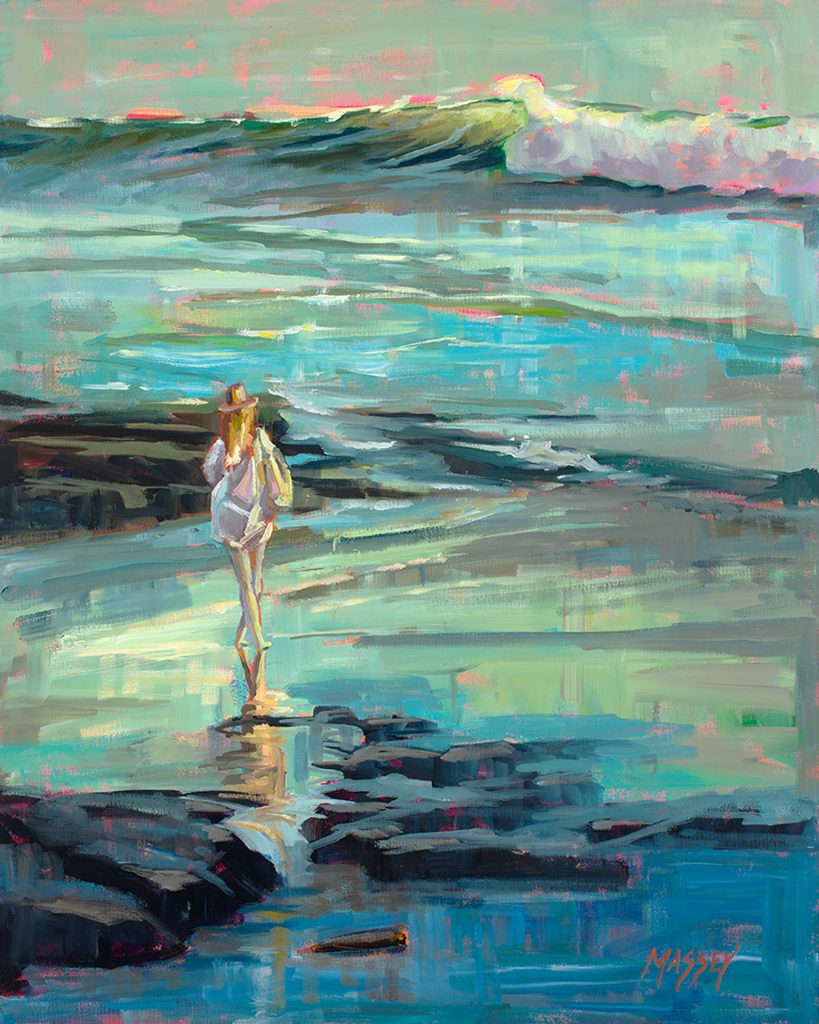 Sea Nymph, 30" x 24", oil on canvas, Juried into the California Art Club's Spring Awakening Show